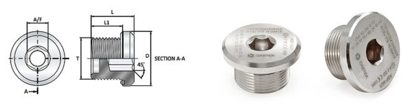 Flameproof Ex “d” and Increased Safety Ex “e” Allen Key Stop Plug - Image 2